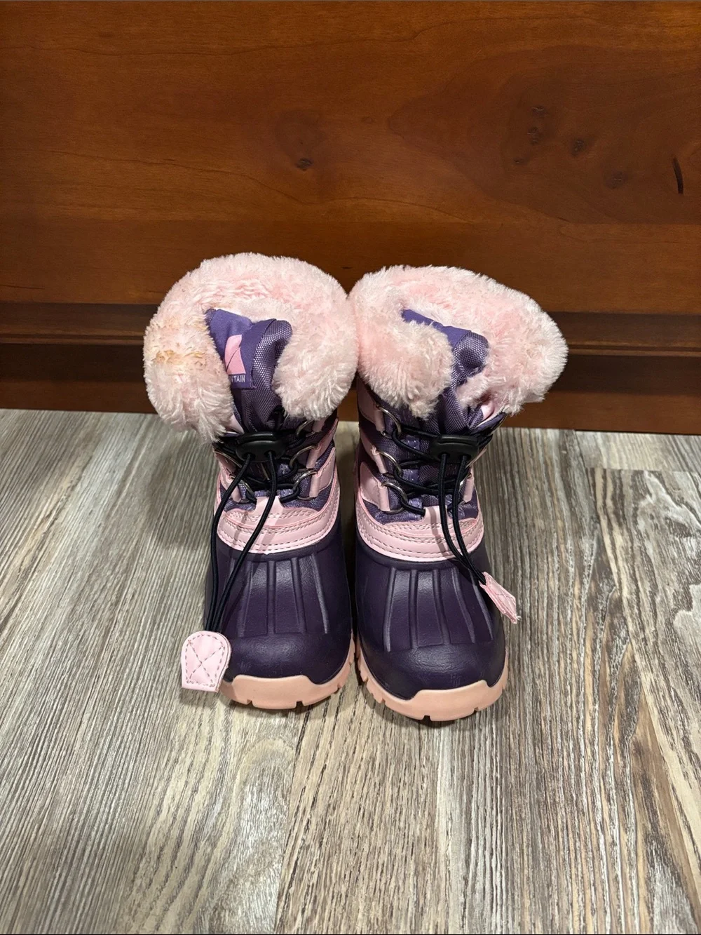Kids Pink & Purple Winter Snow Boots